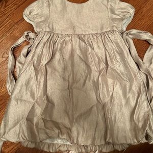 Designer LVLI & Me muted gold holiday dress.  Beautiful dress for little girl.